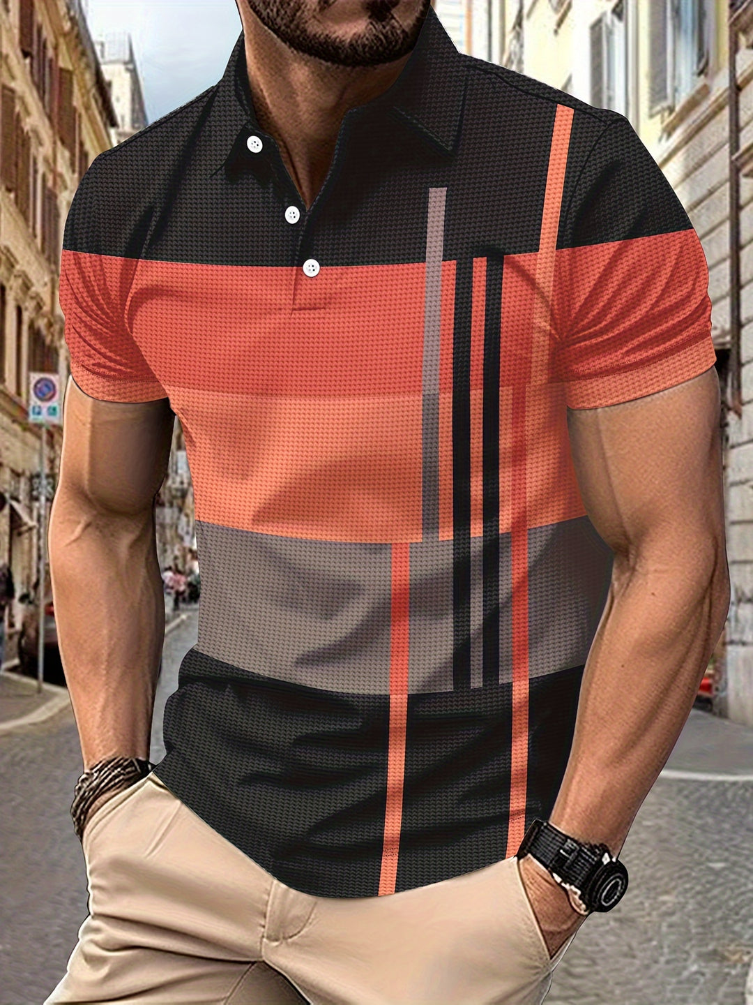 Ethan | Vibrant Stripe Polo