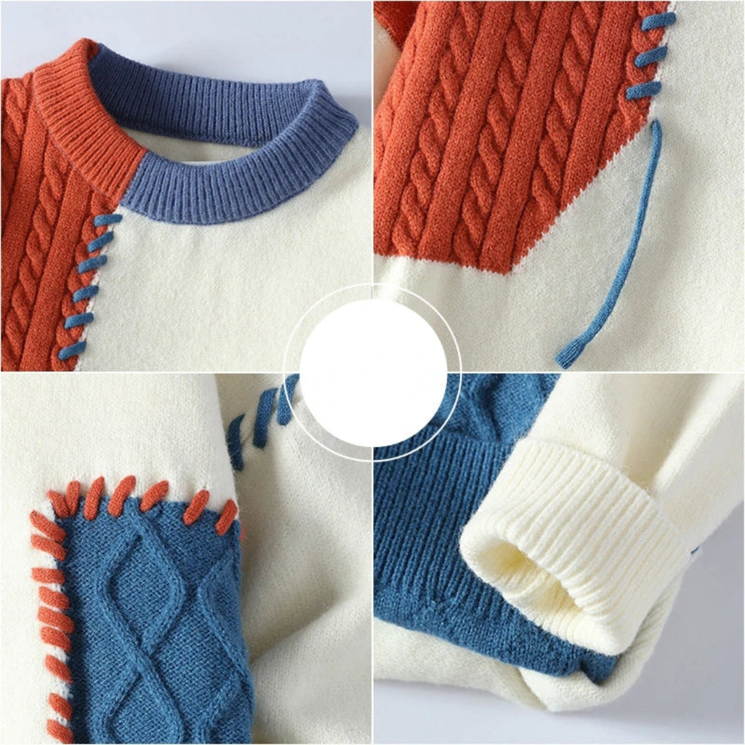 Ander | Cozy Patchwork Sweater