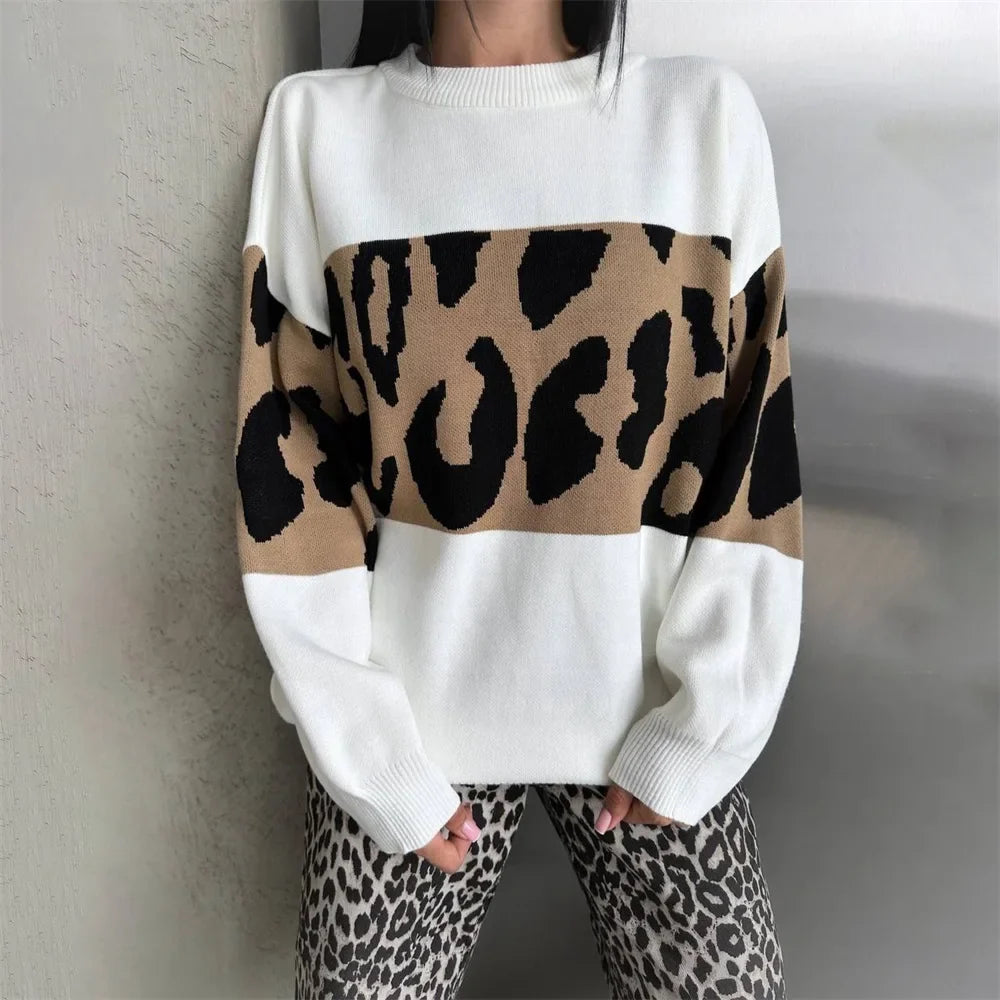 Serena™ | Bold Leopard Knit Sweater