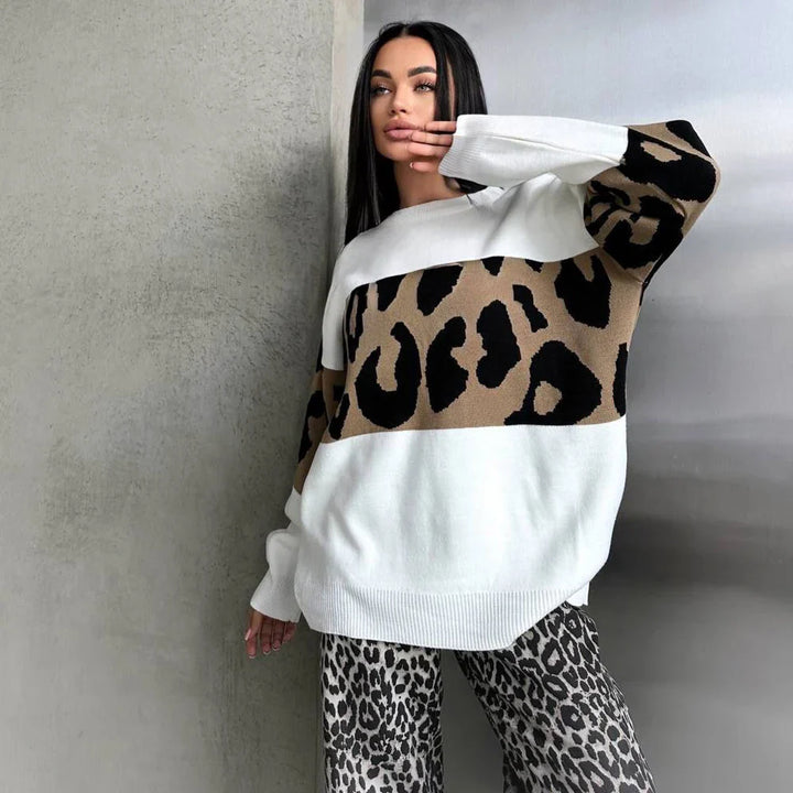 Serena™ | Bold Leopard Knit Sweater