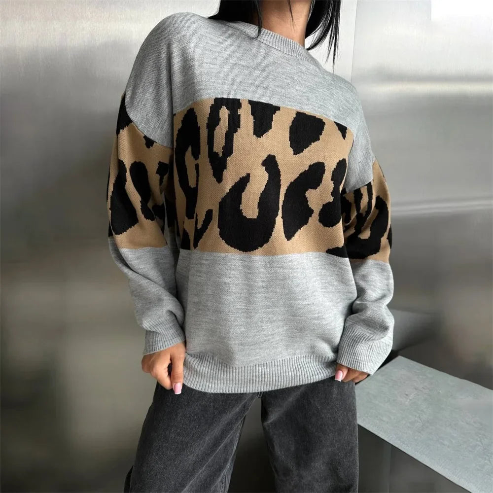 Serena™ | Bold Leopard Knit Sweater