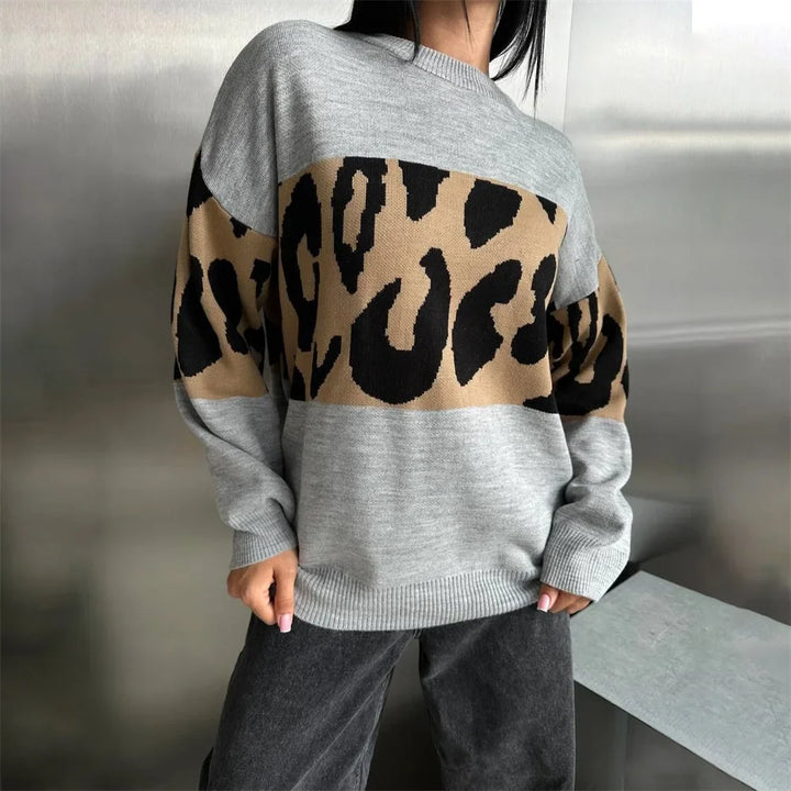 Serena™ | Bold Leopard Knit Sweater